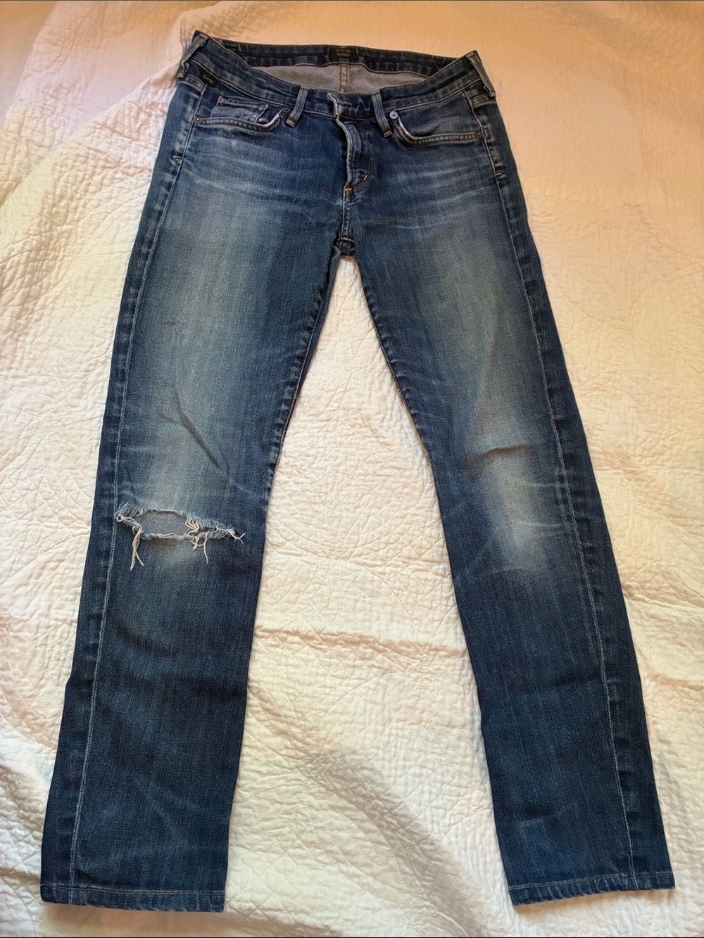 Women’s Citizens of Hummanity Blue Distressed Slim Jeans